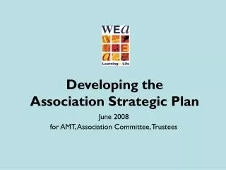Developing the Association Strategic Plan