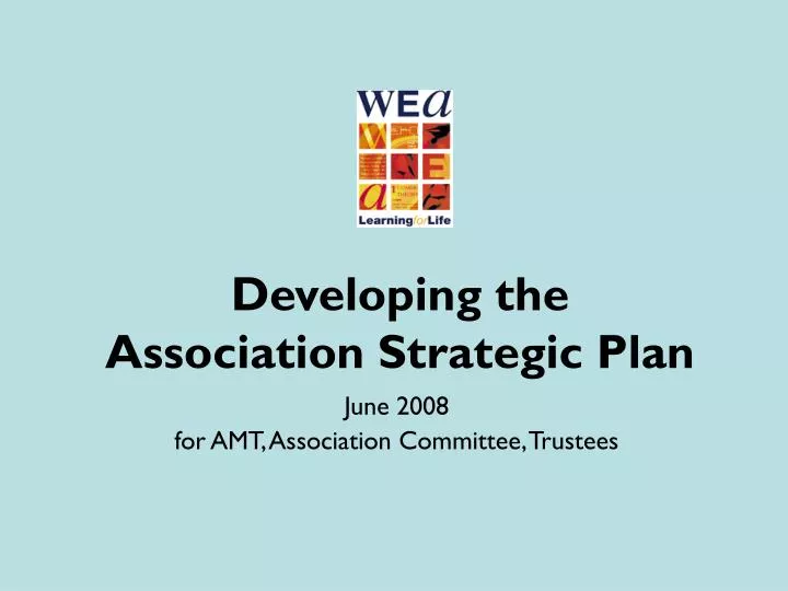 developing the association strategic plan