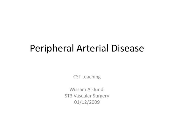 peripheral arterial disease
