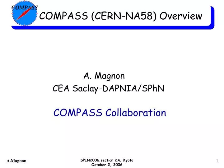 compass cern na58 overview
