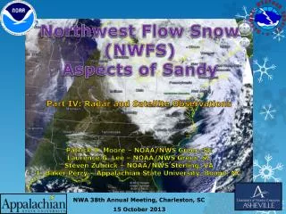 Northwest Flow Snow ( NW FS) Aspects of Sandy