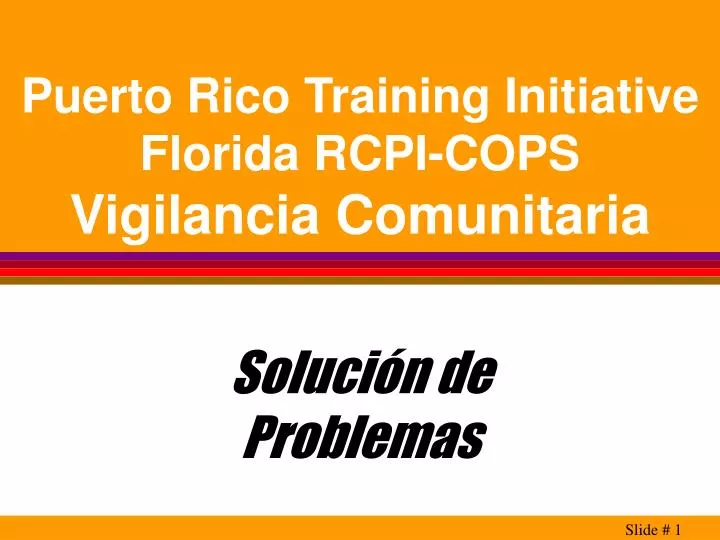 puerto rico training initiative florida rcpi cops vigilancia comunitaria