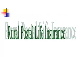 Rural Postal Life Insurance
