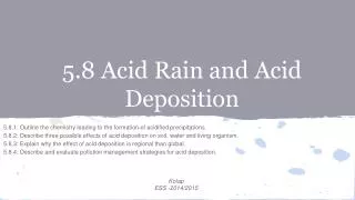 5.8 Acid Rain and Acid Deposition