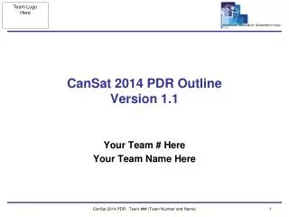 CanSat 2014 PDR Outline Version 1.1