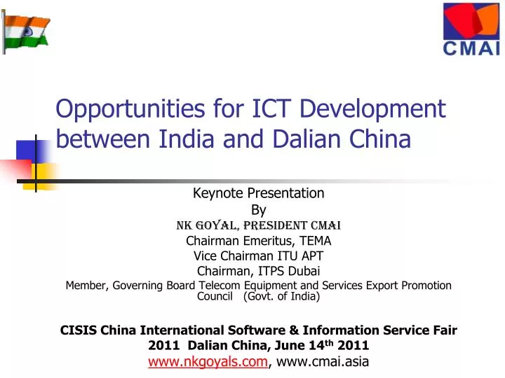 opportunities for ict development between india and dalian china