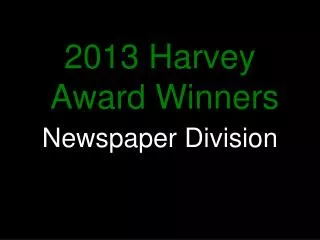 2013 Harvey Award Winners