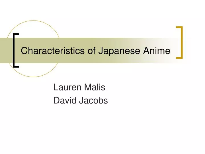 Anime Characteristics Research