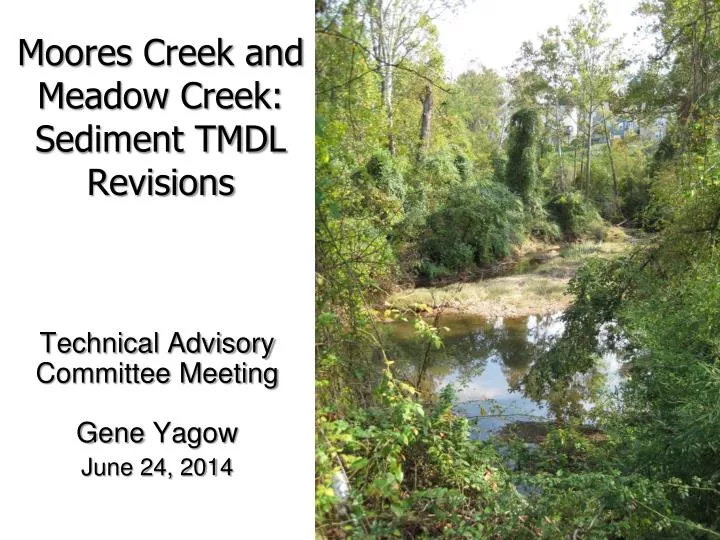 moores creek and meadow creek sediment tmdl revisions