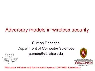 Adversary models in wireless security