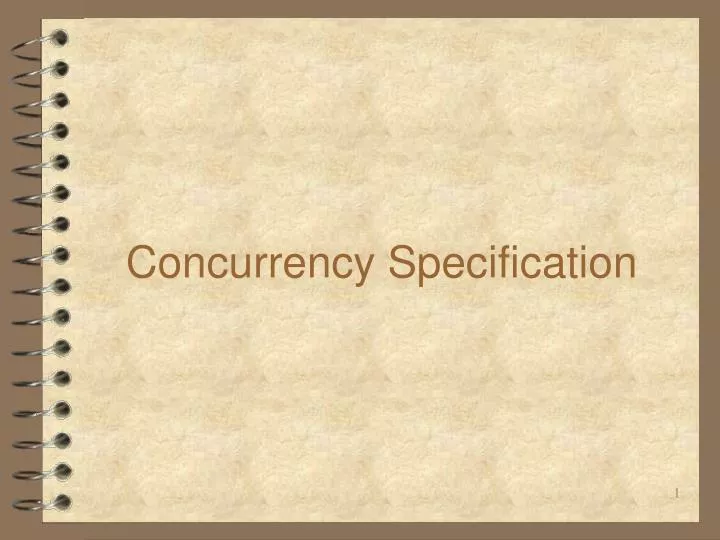 concurrency specification
