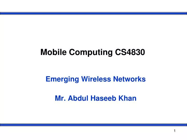 mobile computing cs4830