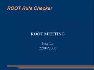 ROOT Rule Checker