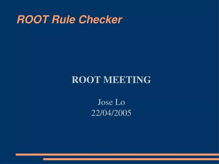 root meeting jose lo 22 04 2005