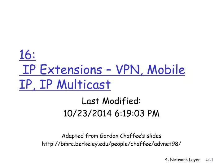 16 ip extensions vpn mobile ip ip multicast