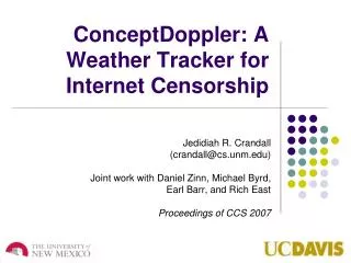ConceptDoppler : A Weather Tracker for Internet Censorship