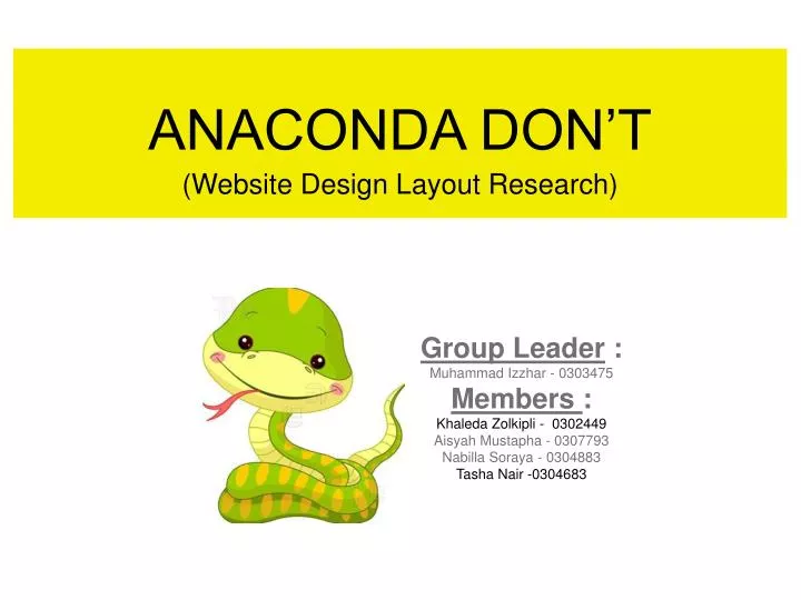 anaconda don t