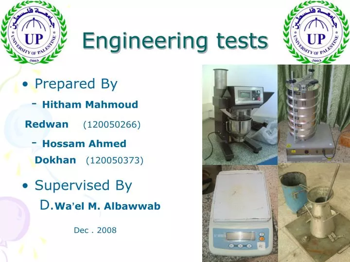 engineering tests