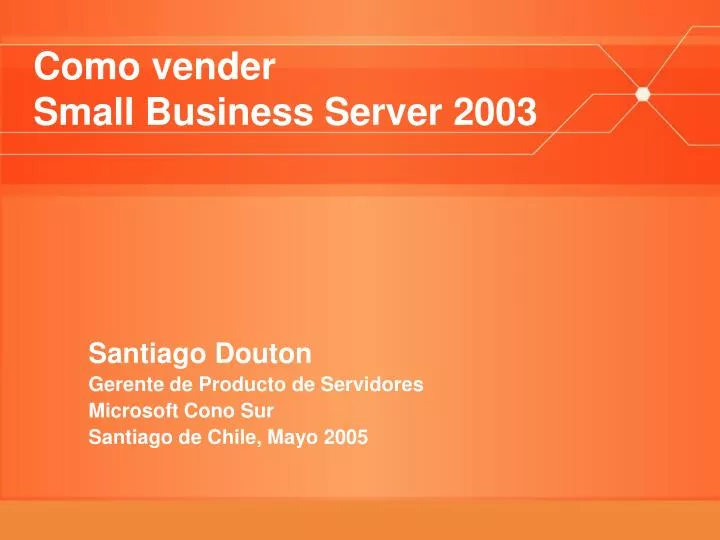 como vender small business server 2003