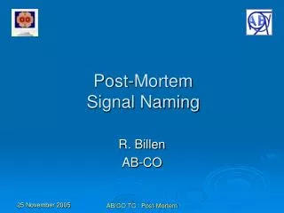 Post-Mortem Signal Naming