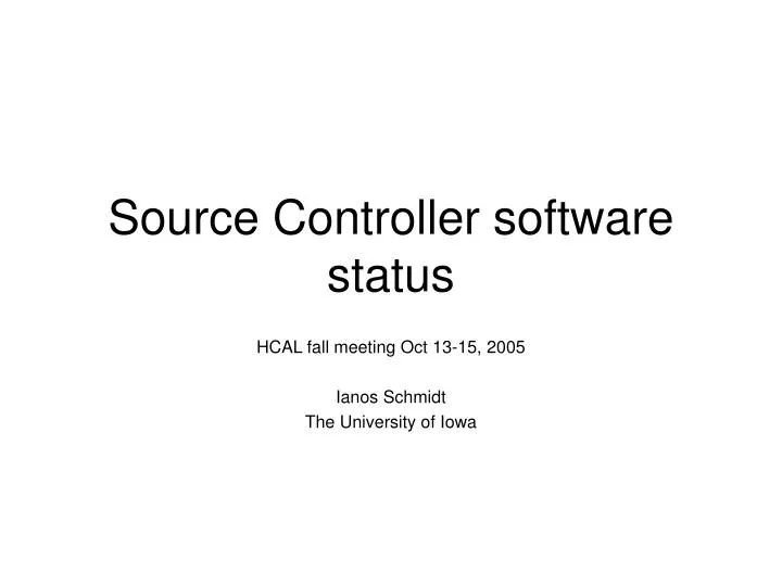 source controller software status
