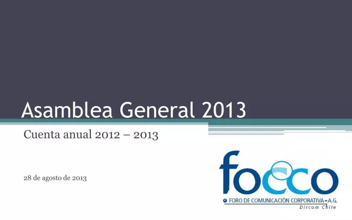 asamblea general 2013