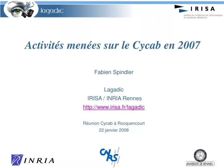activit s men es sur le cycab en 2007