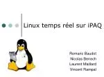 Linux temps réel sur iPAQ - slide 1
