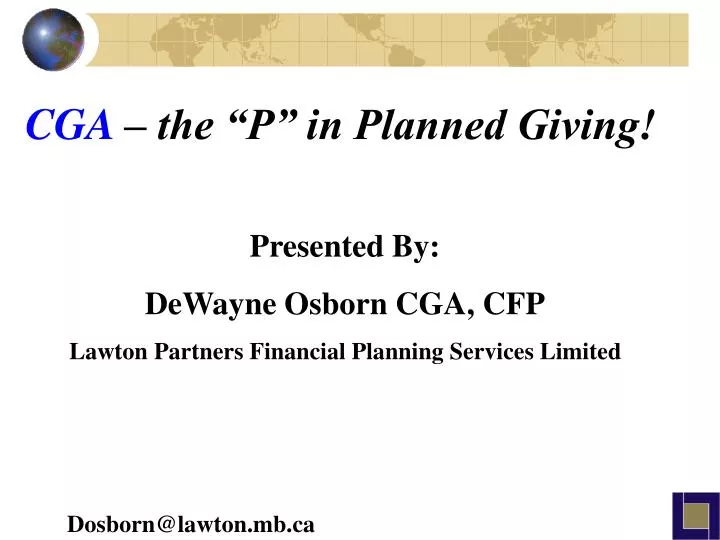 cga the p in planned giving
