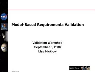 Model-Based Requirements Validation