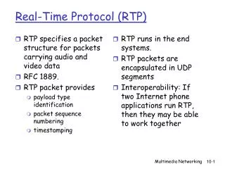 Real-Time Protocol (RTP)