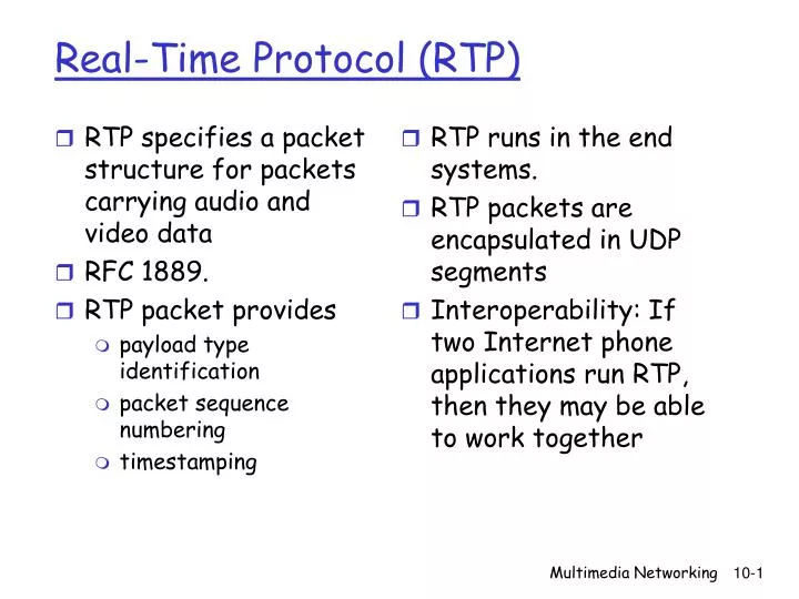 real time protocol rtp