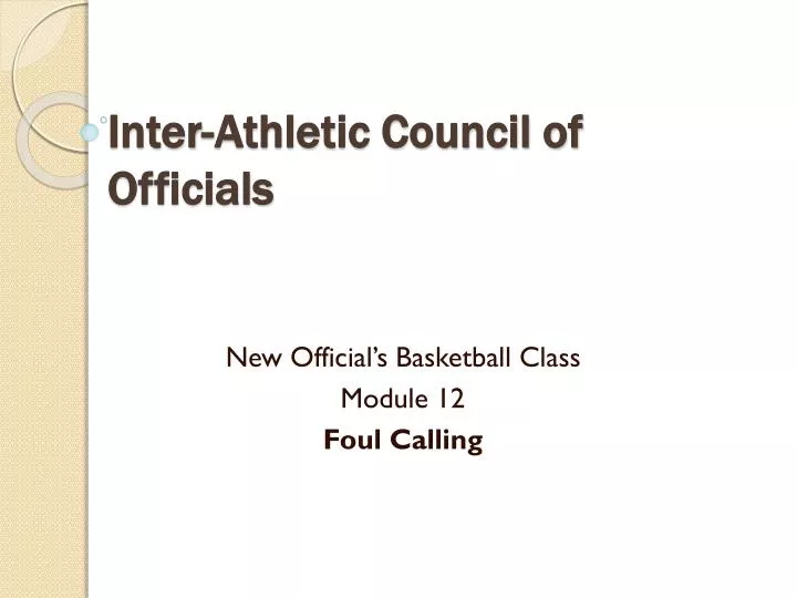 inter athletic council of officials