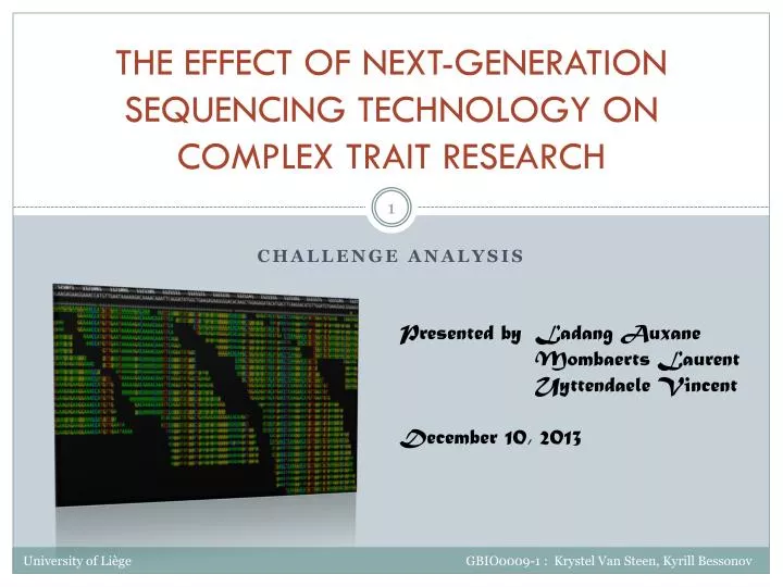 the effect of next generation sequencing technology on complex trait research