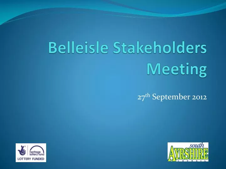 belleisle stakeholders meeting