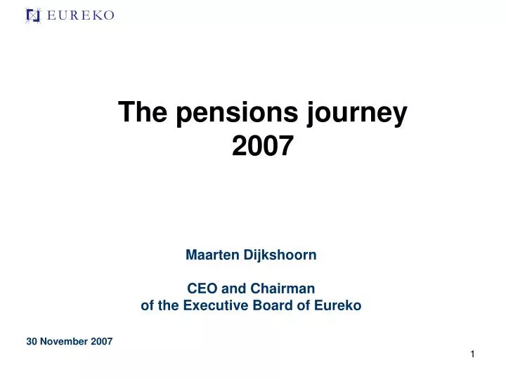 the pensions journey 2007