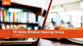FE Skills Window Steering Group