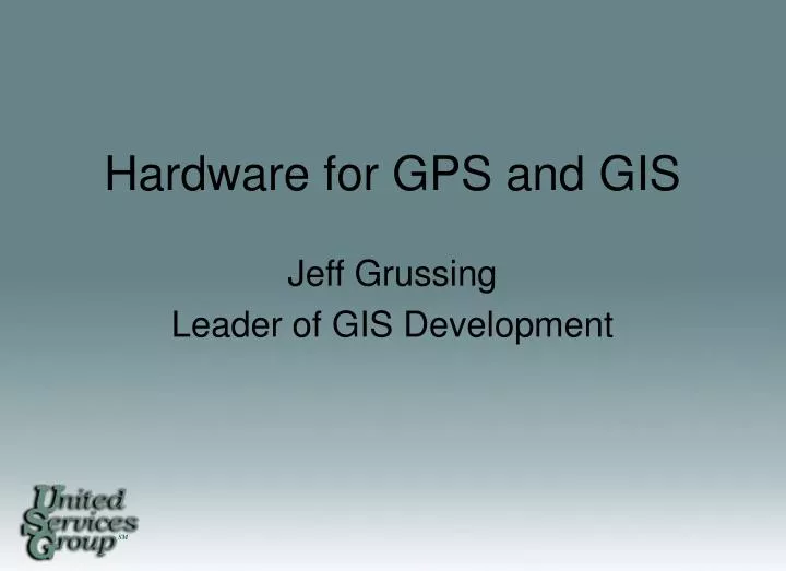 hardware for gps and gis