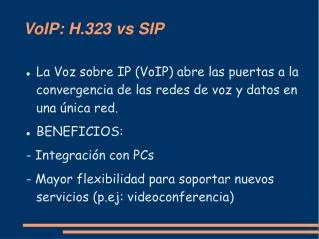 VoIP: H.323 vs SIP