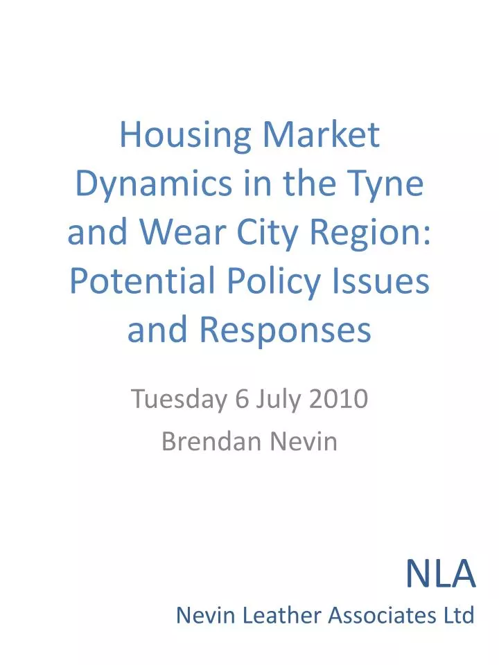 housing market dynamics in the tyne and wear city region potential policy issues and responses