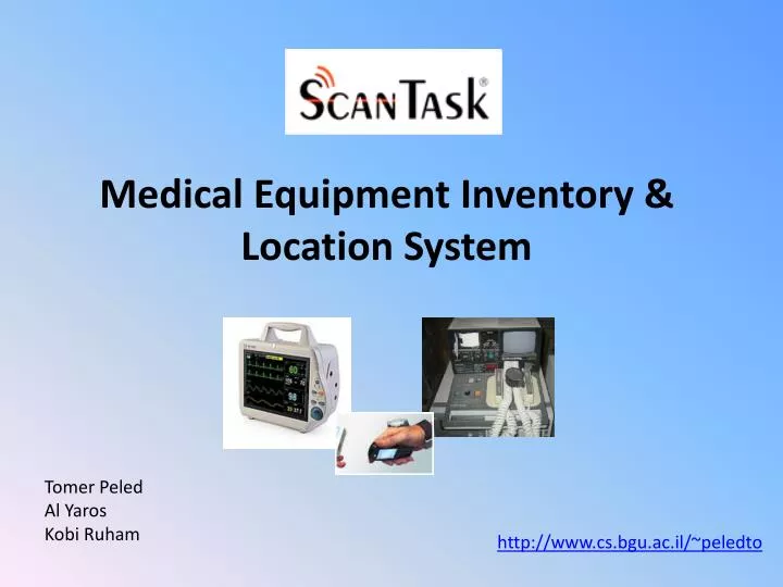 medical equipment inventory location system