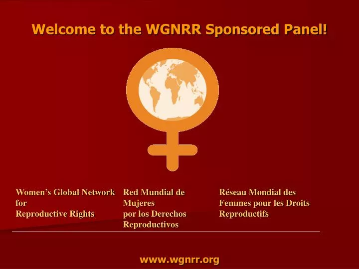 welcome to the wgnrr sponsored panel