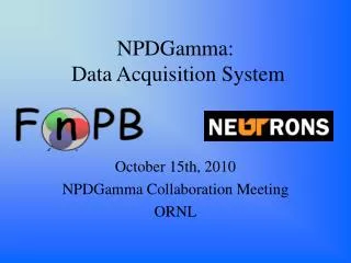 NPDGamma: Data Acquisition System