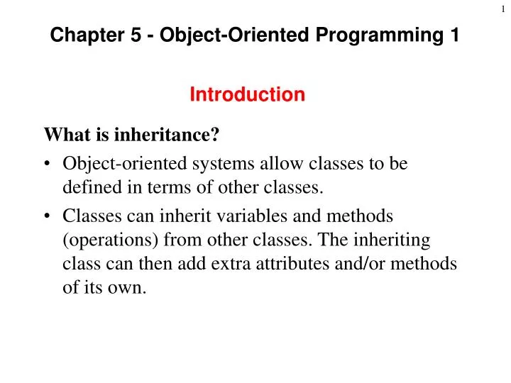 chapter 5 object oriented programming 1