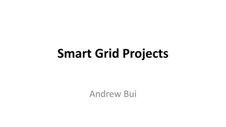 smart grid projects
