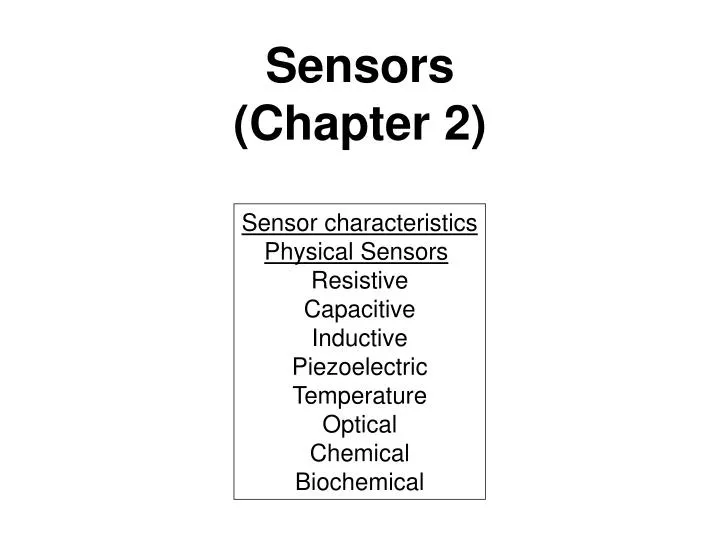 sensors chapter 2