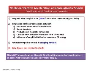 Nonlinear Particle Acceleration at Nonrelativistic Shocks