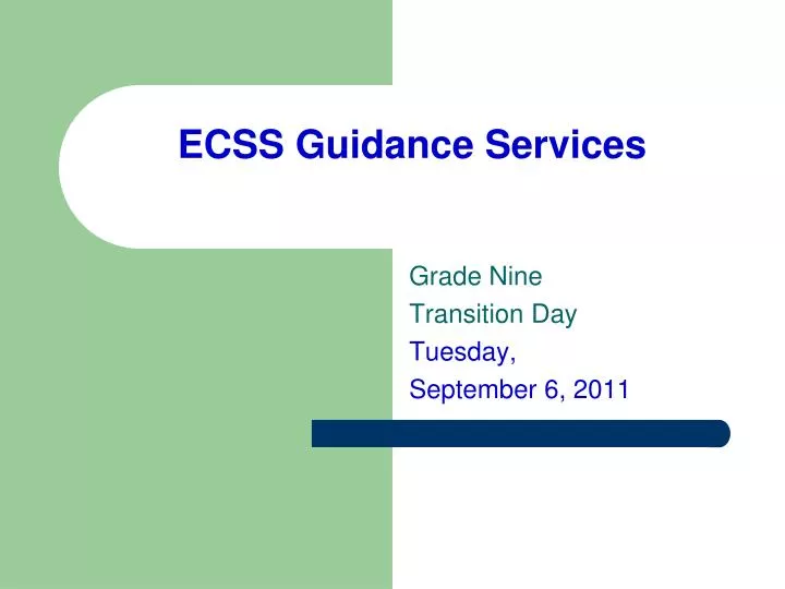 ecss guidance services