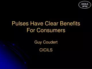 Pulses Have Clear Benefits For Consumers