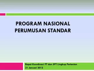 Program Nasional Perumusan Standar